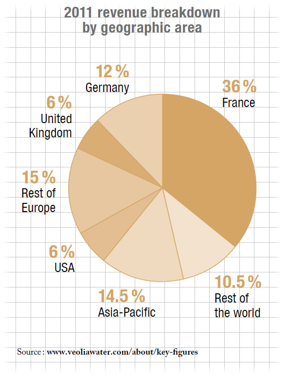 2011 revenue breakdown by geographic area