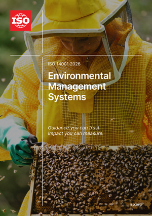 Cover page: ISO 14001:2026 – Guidance you can trust. Impact you can measure
